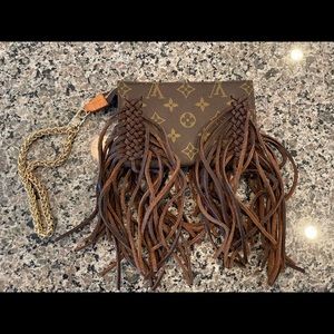 Vintage Boho LV Wristlet
